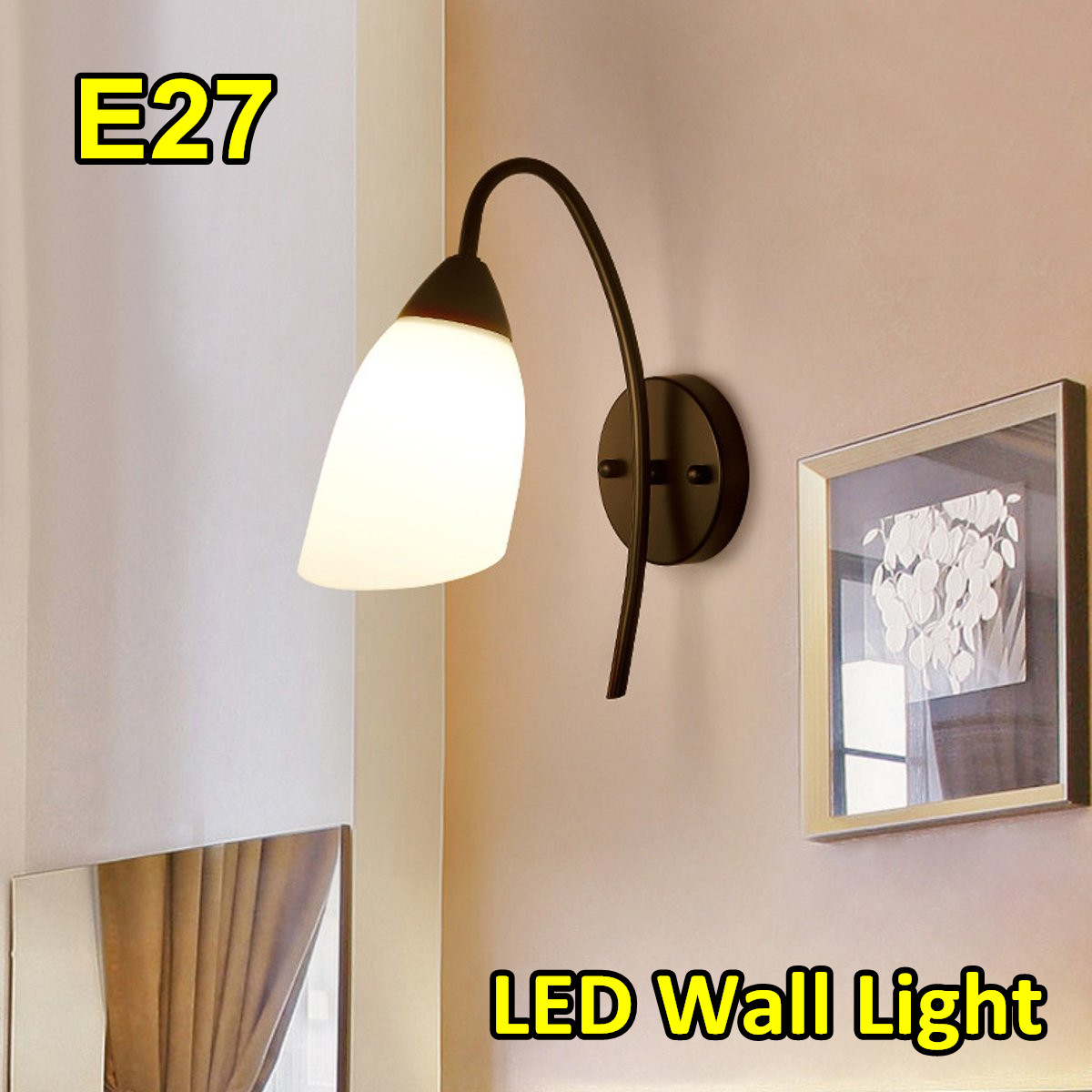 Foto 2 pulgar | Lámpara Led De Pared Para Dormitorio, Cristal E27, Diseño Moderno - Venta Internacional.