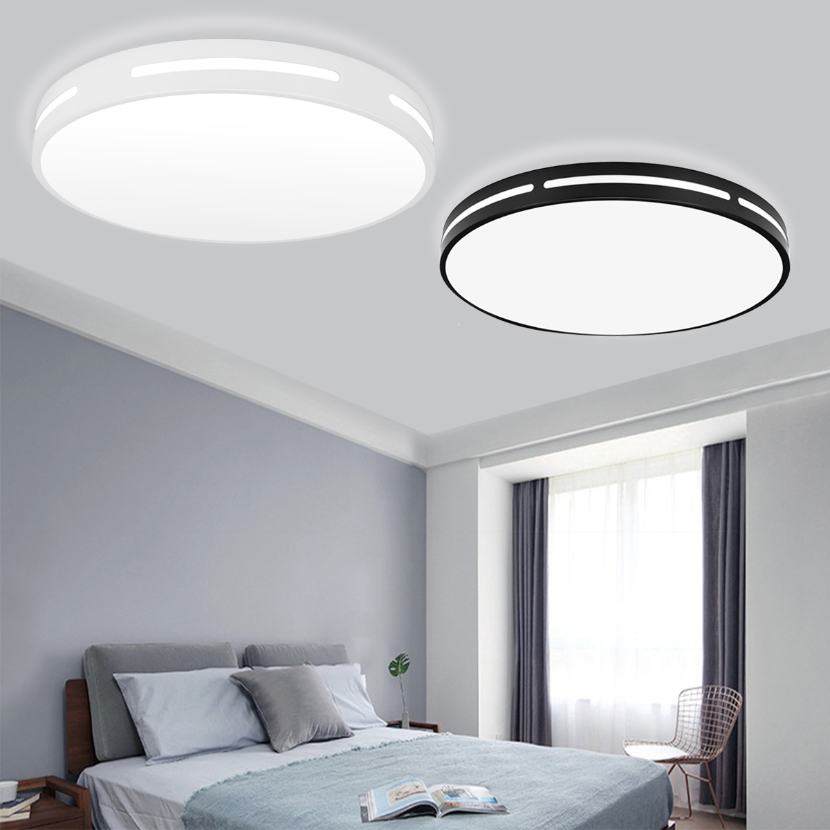 Foto 4 pulgar | Lámpara De Techo Led 4000 K, 30/40/50 Cm, Moderna, 110-265 V, Neutra - Venta Internacional.