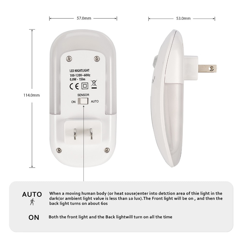 Foto 3 pulgar | Luz Nocturna Led Sensky Con Control Remoto Infrarrojo 110 V 220 V - Venta Internacional.