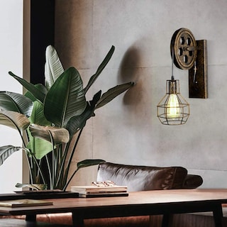 Foto 1 | Lámpara De Pared Home-neat Light Vintage Cage Iron Bronze 220v - Venta Internacional.
