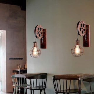 Foto 3 | Lámpara De Pared Home-neat Light Vintage Cage Iron Bronze 220v - Venta Internacional.
