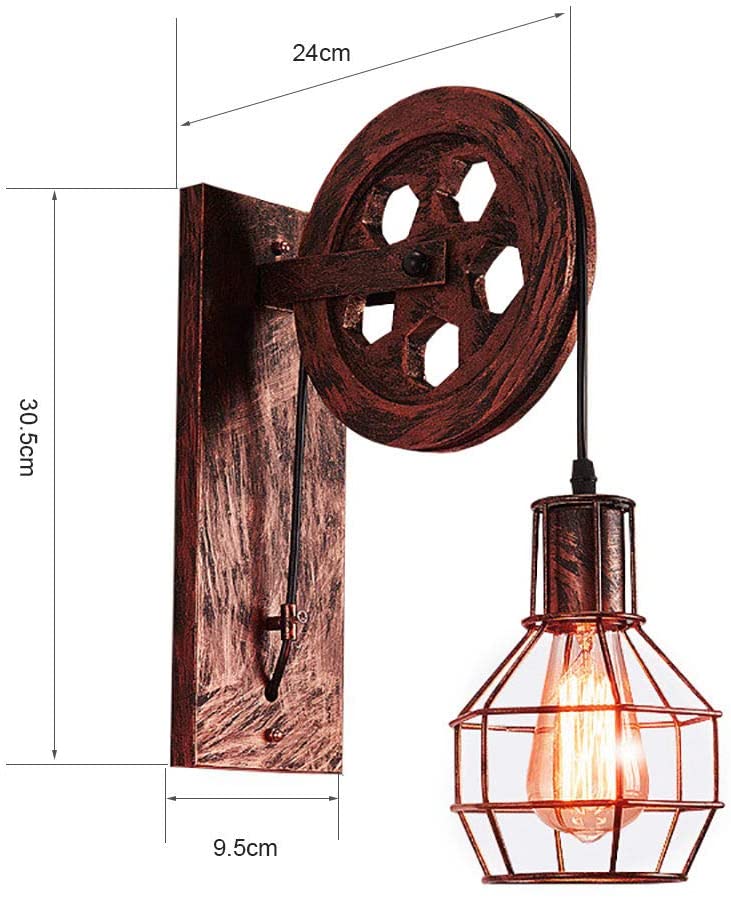 Foto 5 pulgar | Lámpara De Pared Home-neat Light Vintage Cage Iron Bronze 220v - Venta Internacional.