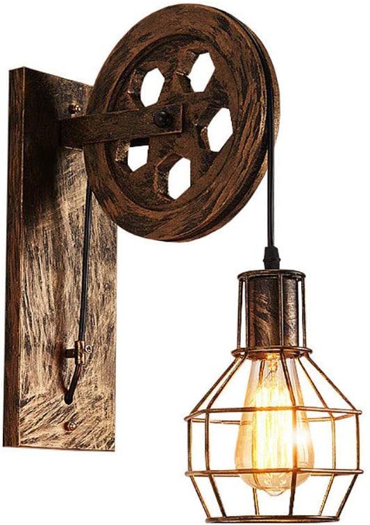 Foto 6 pulgar | Lámpara De Pared Home-neat Light Vintage Cage Iron Bronze 220v - Venta Internacional.