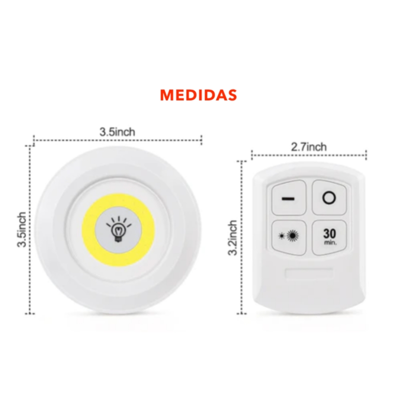 Foto 4 pulgar | Lámparas Led Inalámbricas Para Interiores Con Control Remoto (juego De  - Venta Internacional.