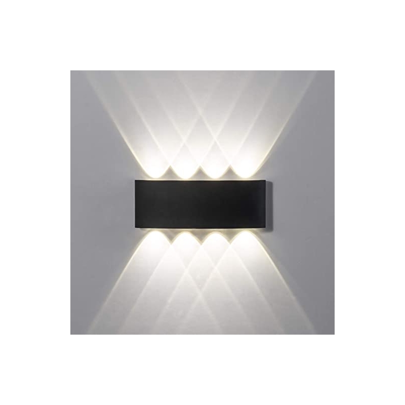 Foto 4 | Lámpara De Pared Led De 8 W, Resistente Al Agua, Aluminio Negro, 22 X 4 X 8 Cm - Venta Internacional.