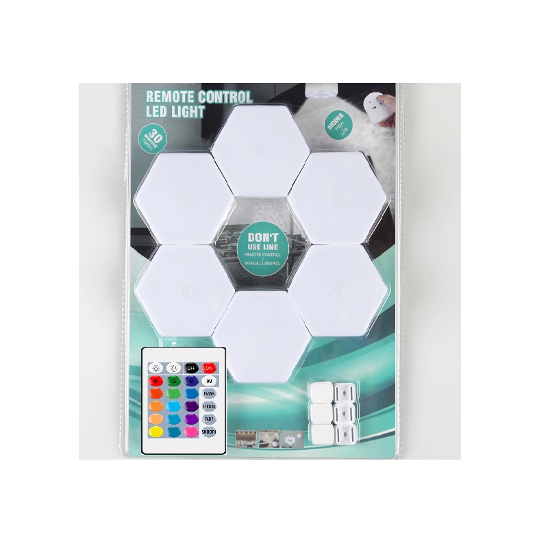 Foto 6 | Luces Led Hexagonales, Módulos De Control Touch +, 6 Colores - Venta Internacional.