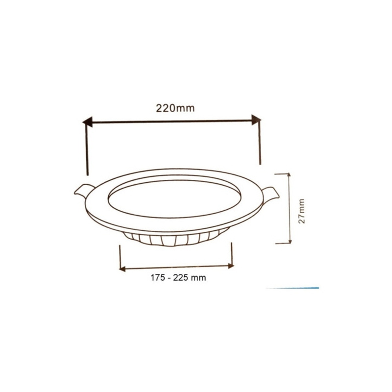 Panel Led De 26 W, Luz Fría, Redondo, Integrado - Venta Internacional.