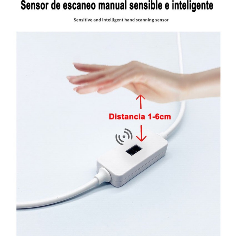 Foto 4 pulgar | Interruptor De Tira De Luz Led Con Sensor Blanco Cálido De 4 M - Venta Internacional.