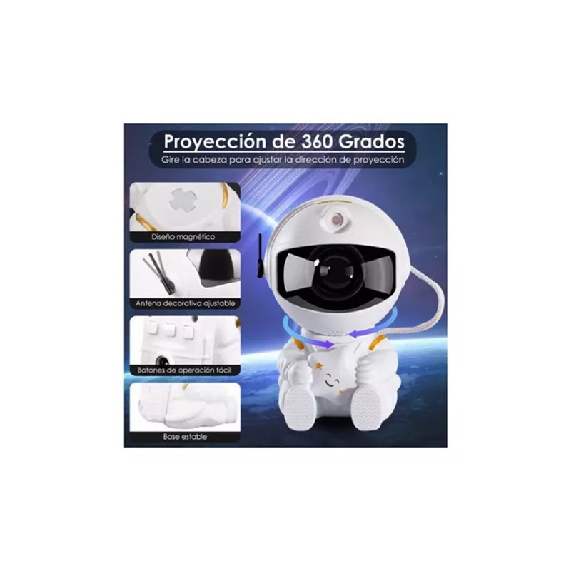 Foto 6 pulgar | Lámpara Led Para Proyector De Mesa Astronaut Con 7 Colores Y 14 Nebulosas - Venta Internacional.