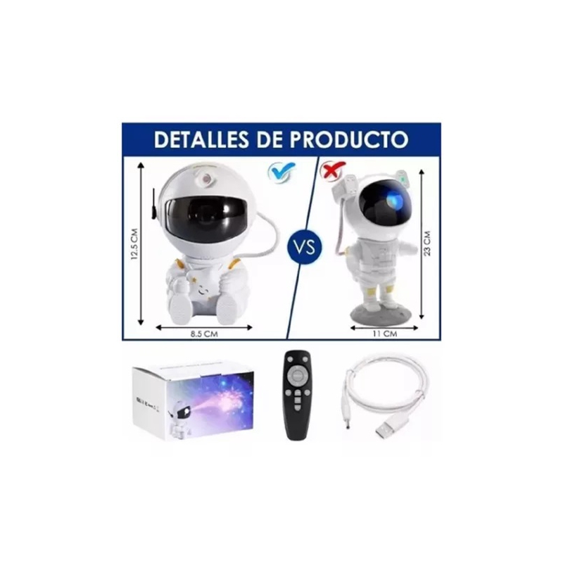 Foto 7 pulgar | Lámpara Led Para Proyector De Mesa Astronaut Con 7 Colores Y 14 Nebulosas - Venta Internacional.