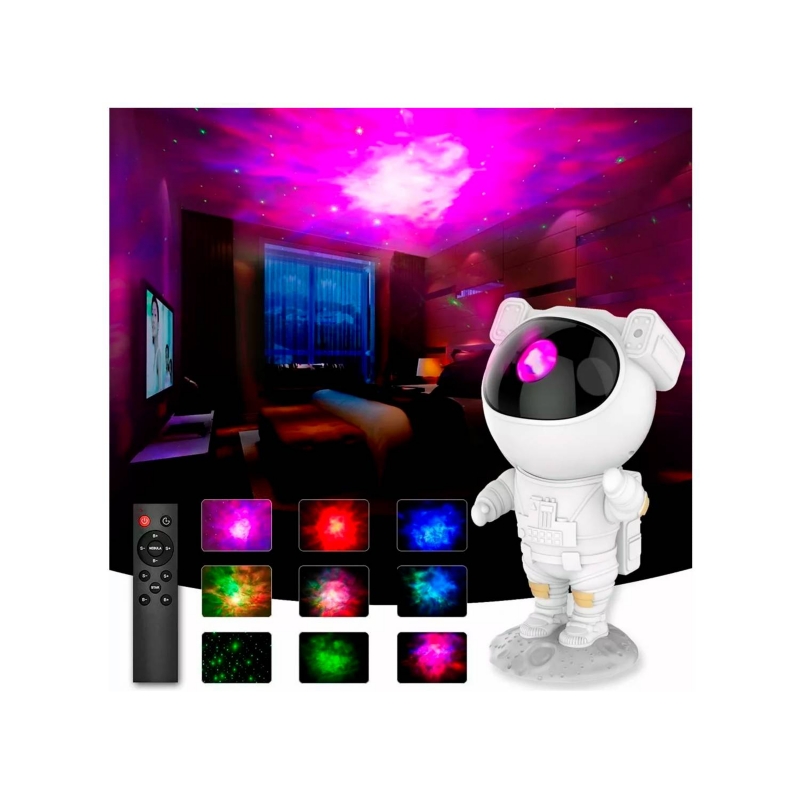 Foto 5 pulgar | Lámpara Nocturna Astronaut Galaxy Projector Con Luces De Estrellas - Venta Internacional.