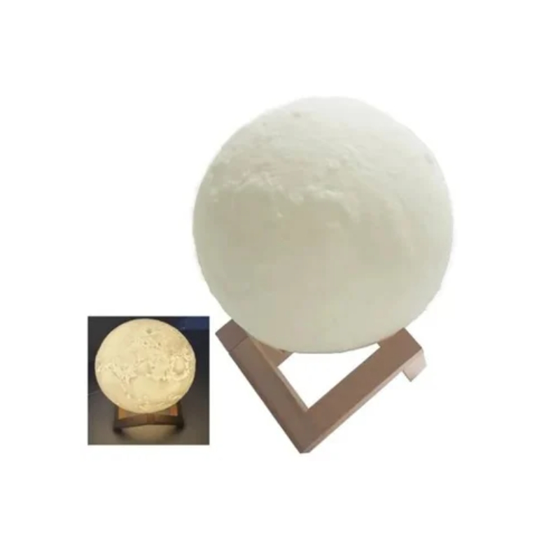 Foto 3 pulgar | Lámpara Led 3d Moon Lamp Usb Con Base De Madera - Venta Internacional.
