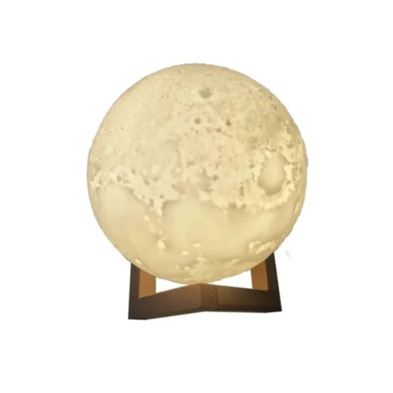 Foto 4 pulgar | Lámpara Led 3d Moon Lamp Usb Con Base De Madera - Venta Internacional.