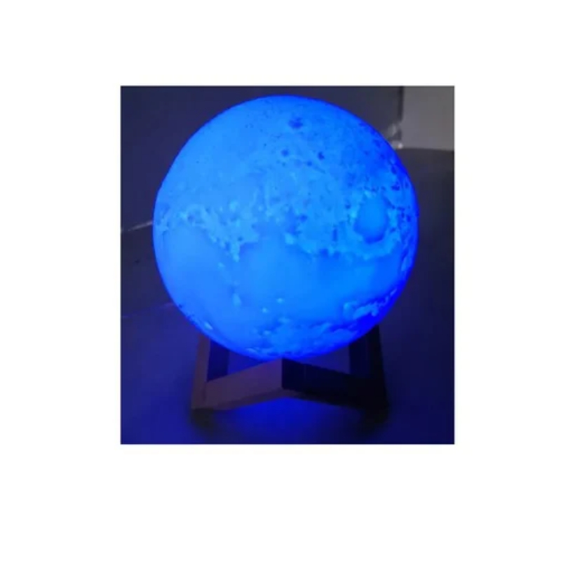 Foto 5 | Lámpara Led 3d Moon Lamp Usb Con Base De Madera - Venta Internacional.
