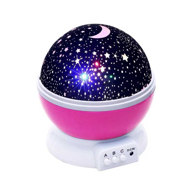 Foto 2 pulgar | Lámpara Proyector Scarecrow Pink Star Moon Para Habitación De Niños - Venta Internacional.