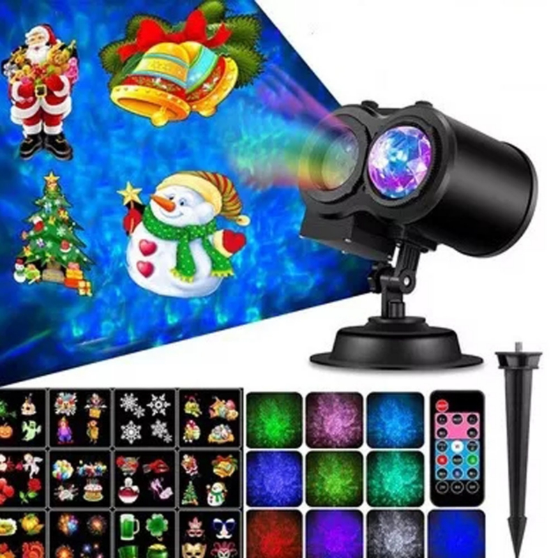 Foto 2 pulgar | Proyector De Luces Navideñas Con 16 Patrones 3d Waves Hallow - Venta Internacional.