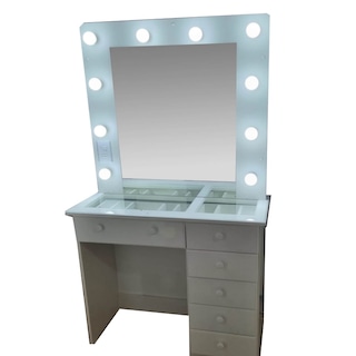 Foto 1 | Tocador Estilo Hollywood Con 6 Cajones Y Luces Led - Venta Internacional.
