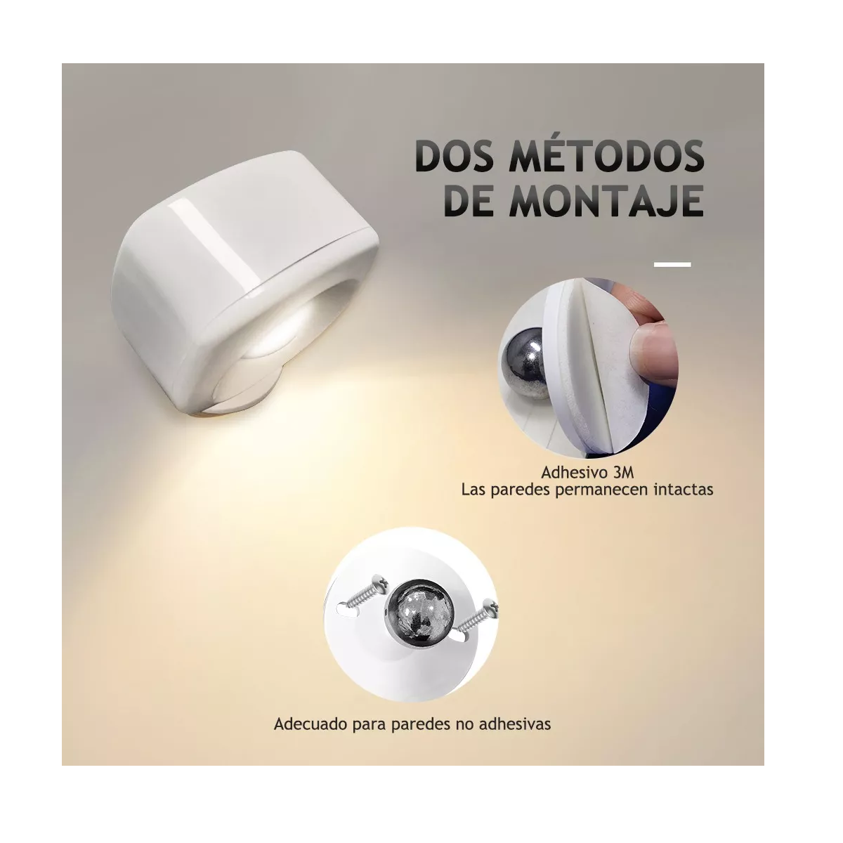 Foto 4 pulgar | Lámpara Pared Led Interior Luz Arbotante Eo Safe Imports Esi-13113 Blanco