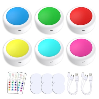 Foto 1 | Lámpara de Armario Disco Light Recargable por Usb Rgbw 16 Colores - Venta Internacional