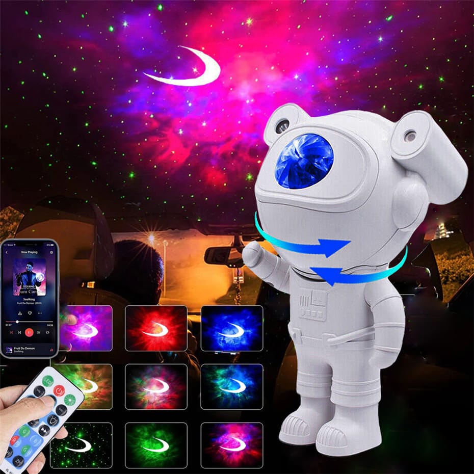 Foto 3 | Lámpara para Proyector Astronaut Galaxy con Altavoz Bluetooth - Venta Internacional