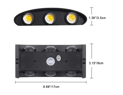 Foto 3 | Lámpara de Pared Spotlight Led de 6 W Impermeable IP65 - Venta Internacional