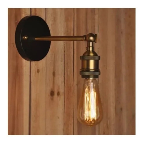 Foto 4 pulgar | Lámpara de Pared E27 con Foco Led color Bronce - Venta Internacional