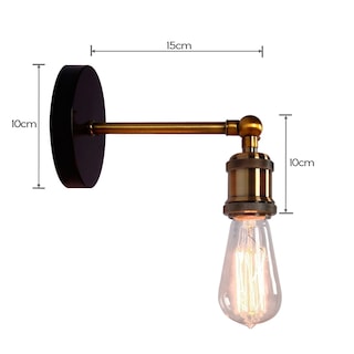 Foto 6 | Lámpara de Pared Estilo Vintage con Base Metálica Casquillo E27 - Venta Internacional
