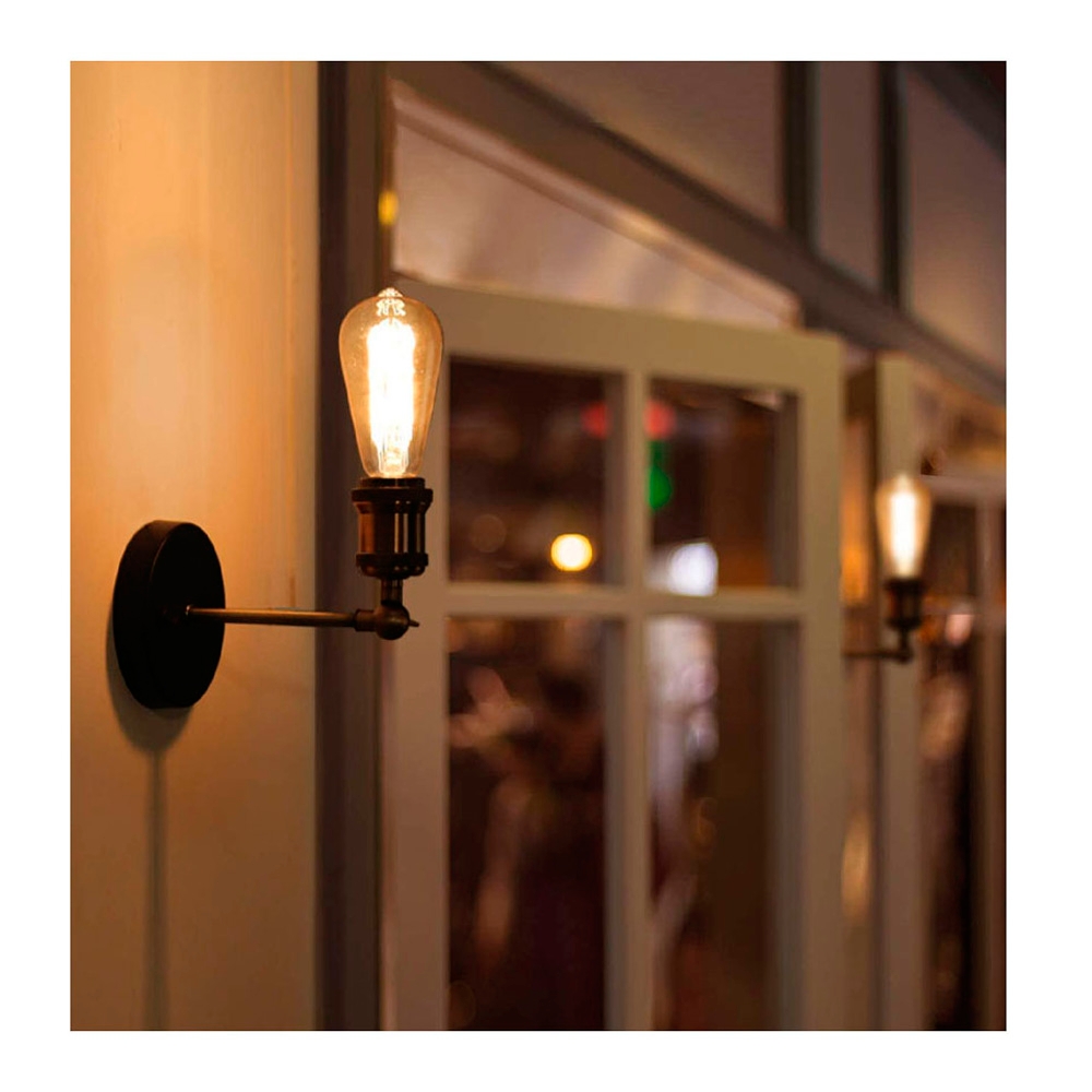 Foto 8 pulgar | Lámpara de Pared Estilo Vintage con Base Metálica Casquillo E27 - Venta Internacional