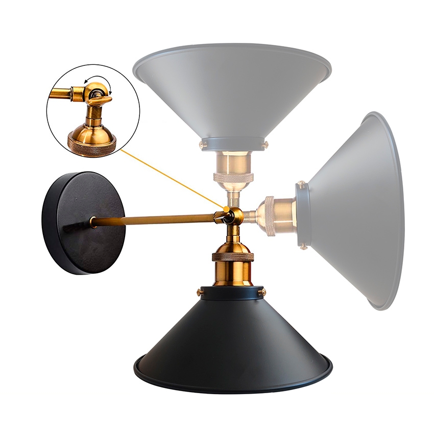 Foto 7 | Lámpara de Pared Vintage con Forma de Campana Base Metálica - Venta Internacional