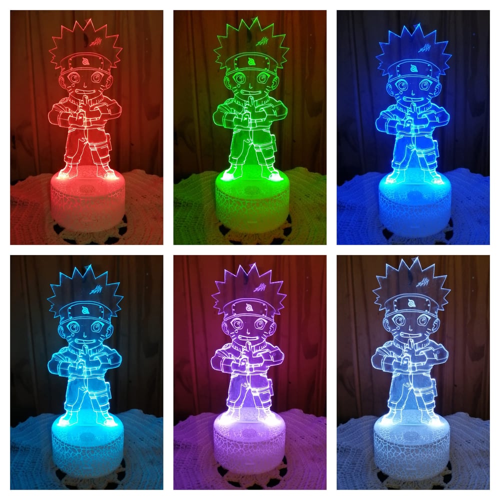 Foto 3 pulgar | Lámpara 3d Illusion Mini Usumaki de 7 Colores Led Anime - Venta Internacional