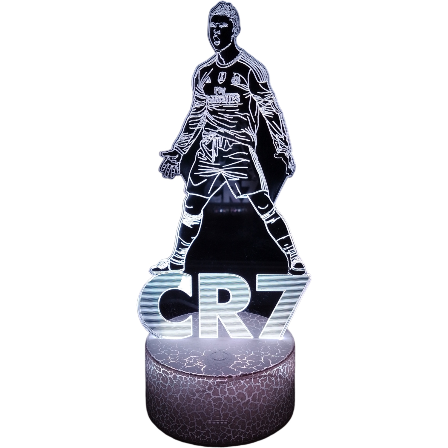 Lámpara Led Cr7 3d Illusion 7 Colores Cristiano Ronaldo - Venta Internacional