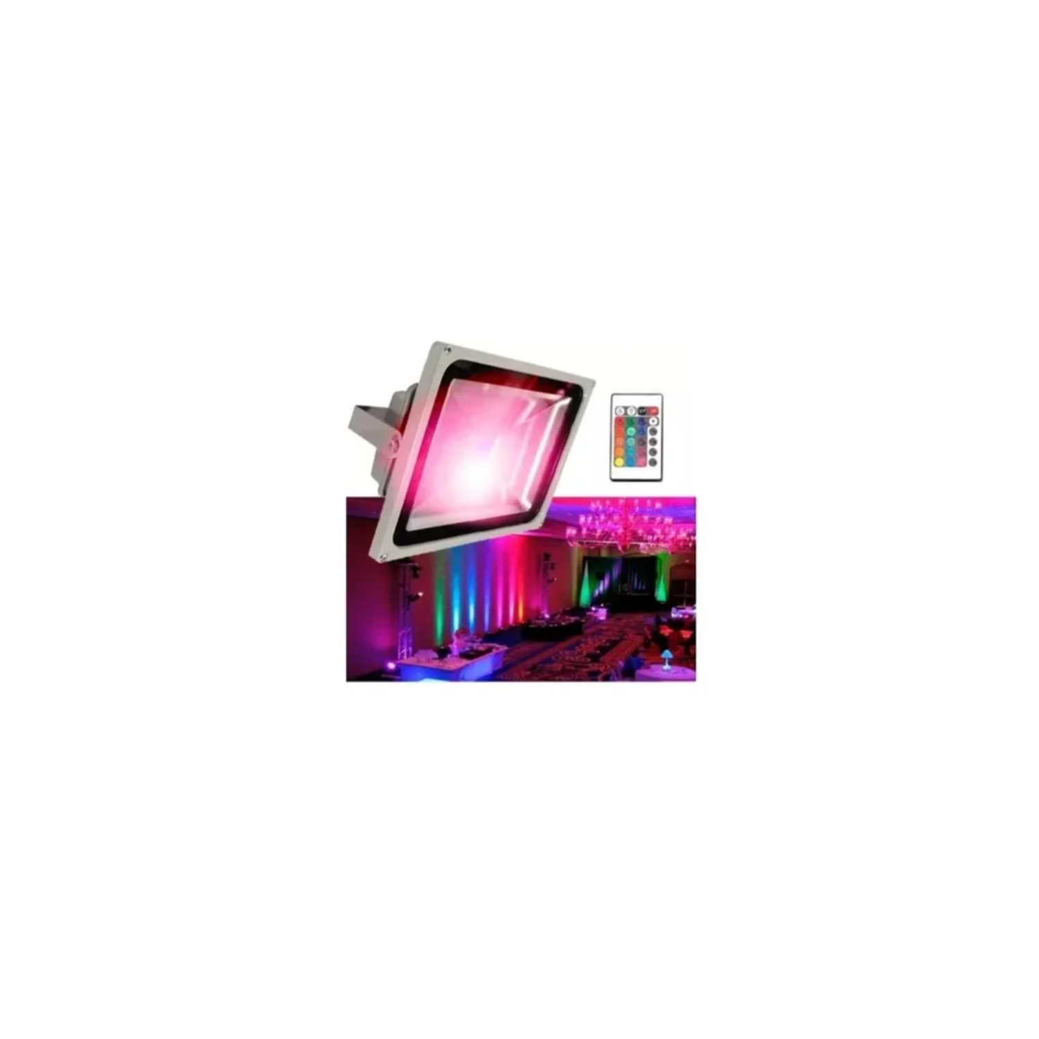 Foto 2 pulgar | Proyector Led RGB de 30 W con Control Remoto a Color - Venta Internacional