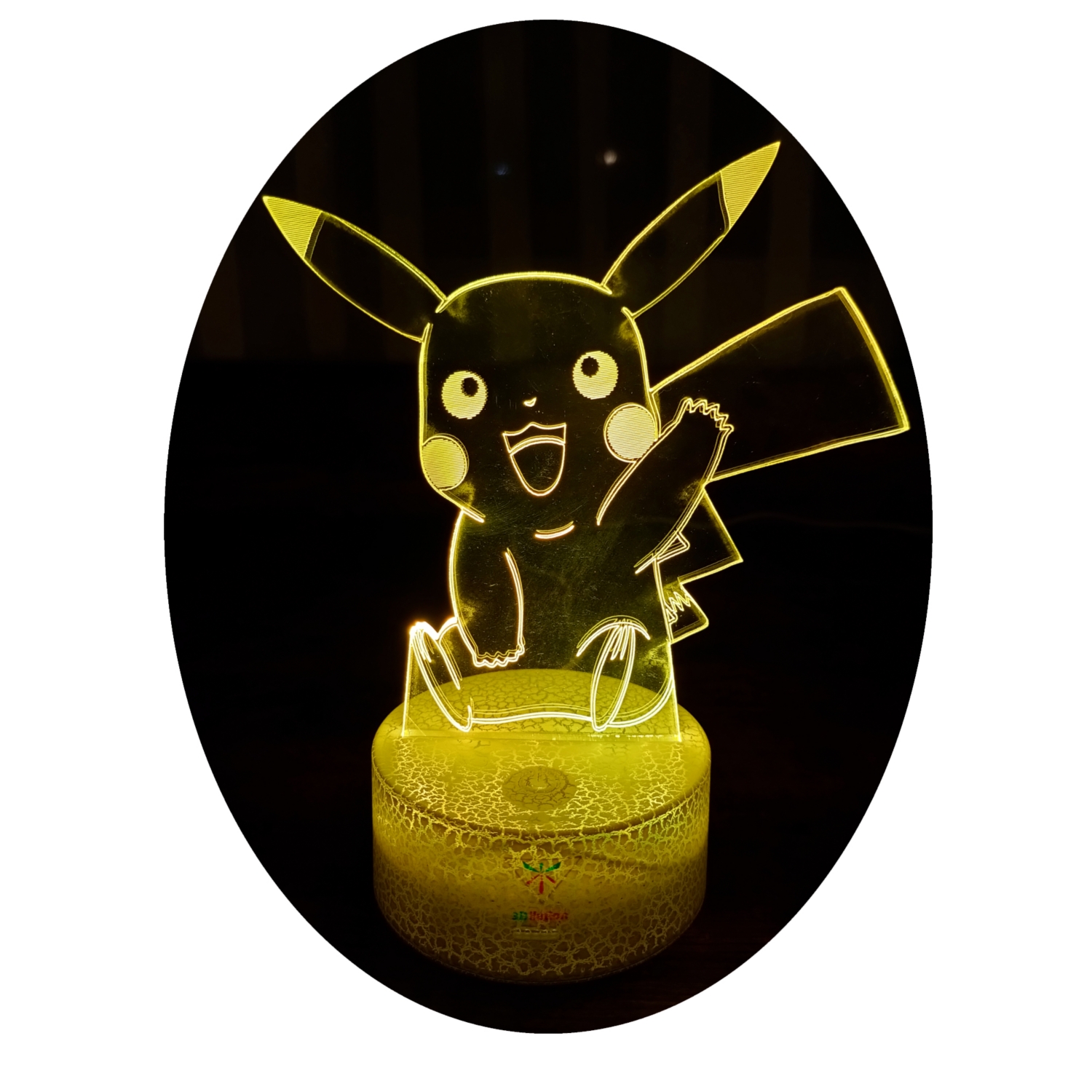 Lámpara Pikachu 3d Illusion con Sensor Táctil Led de 7 Colores - Venta Internacional