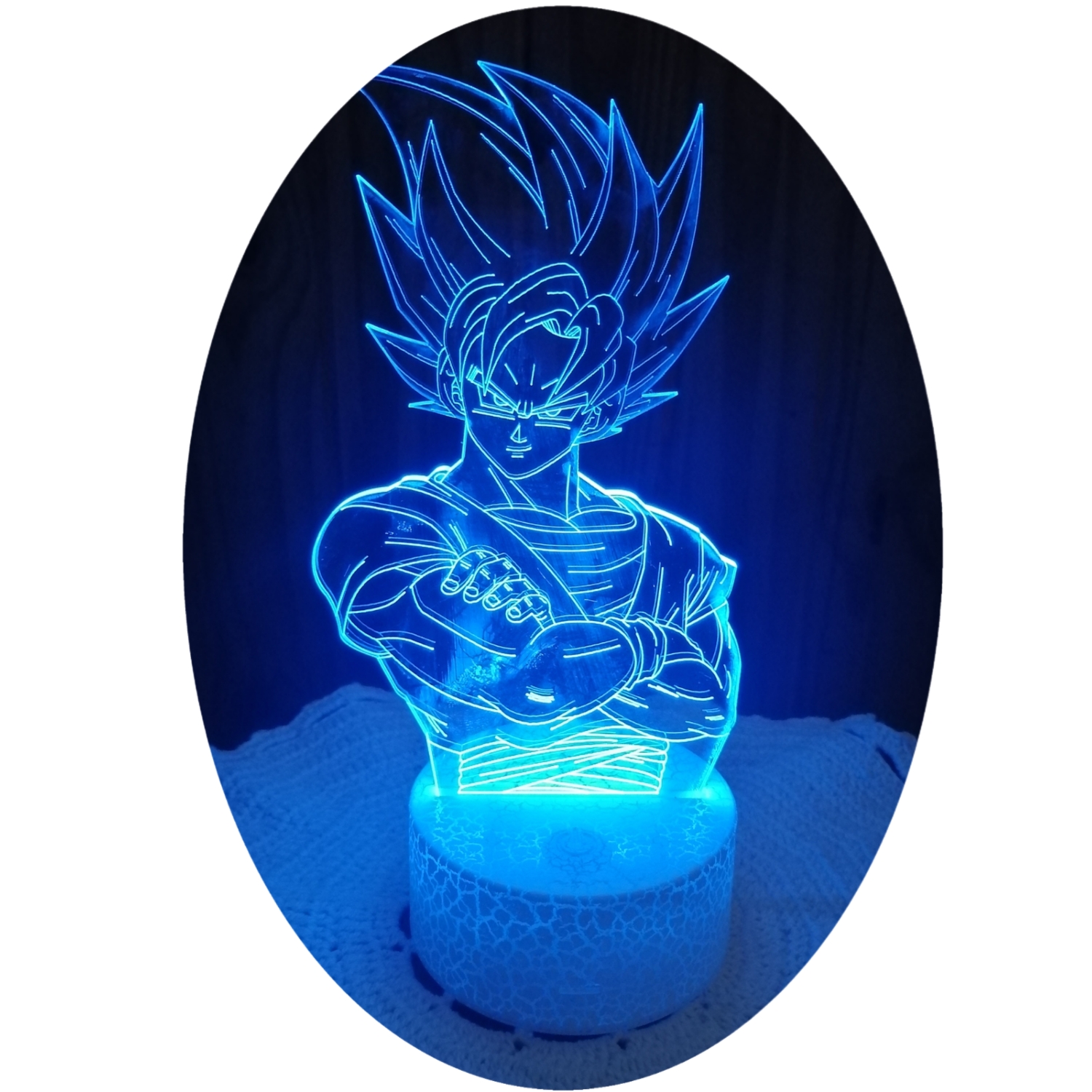 Foto 2 pulgar | Lámpara 3d Illusion Goku Led de 7 Colores - Venta Internacional