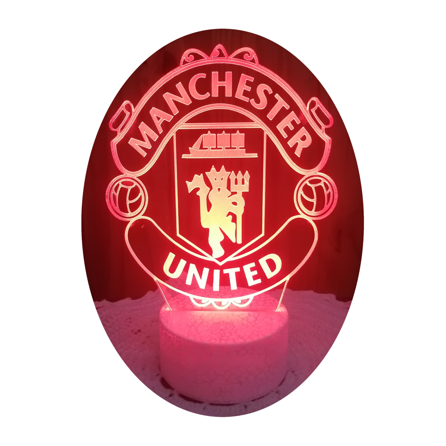 Lámpara 3D con Emblema del Manchester United en 7 Colores LED - Venta Internacional