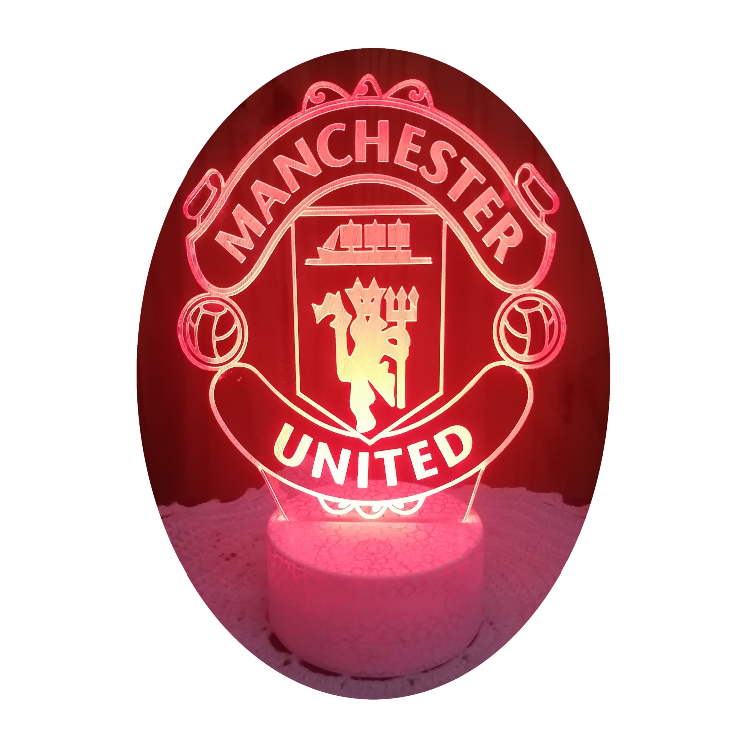 Foto 1 | Lámpara 3D con Emblema del Manchester United en 7 Colores LED - Venta Internacional