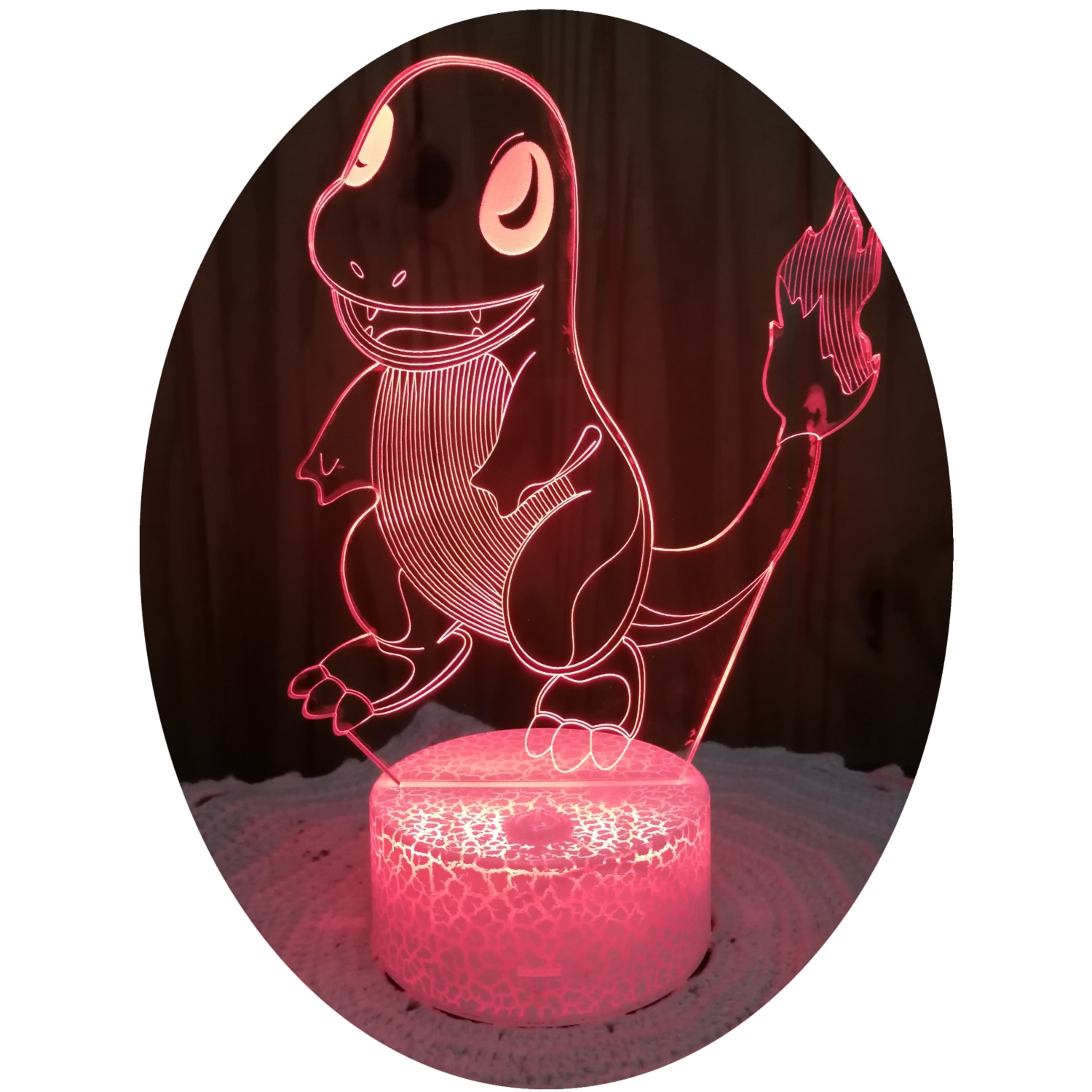 Lámpara Charmander 3d Illusion 7 colores Led - Venta Internacional