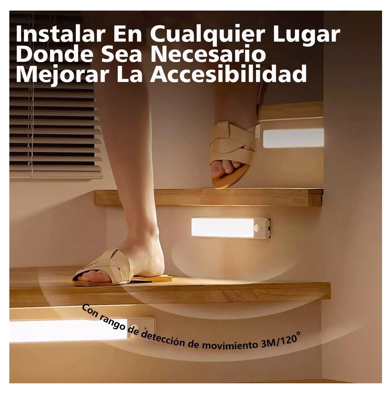 Foto 5 pulgar | Lámparas de Pared Inteligentes para Interior con Sensor 80 Led 2 pzas