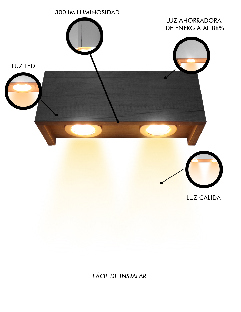 Foto 5 | Lámpara Para Interiores Con Cubre Foco Decorativo Nihal