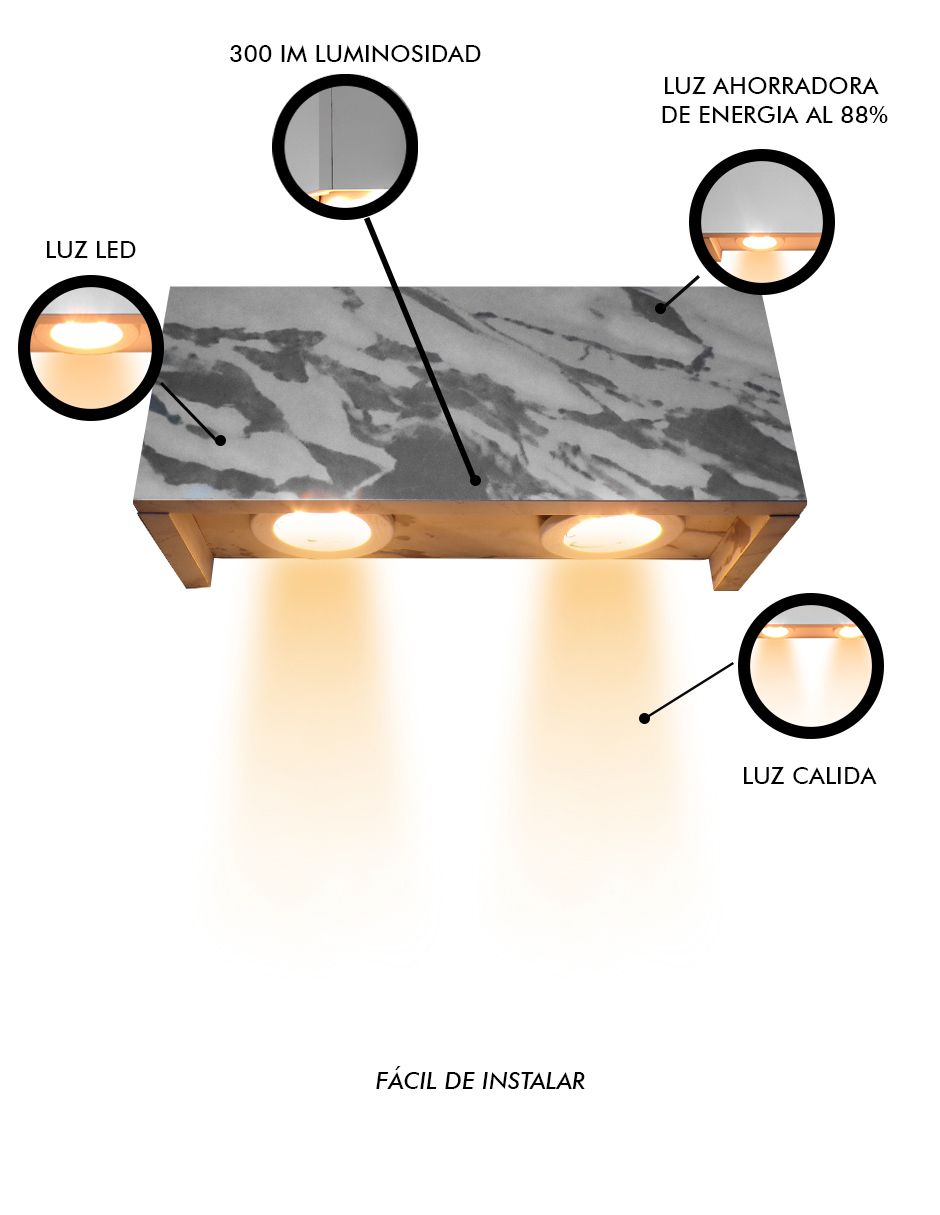 Foto 5 | Lámpara Para Interiores Con Cubre Foco Decorativo Nihal