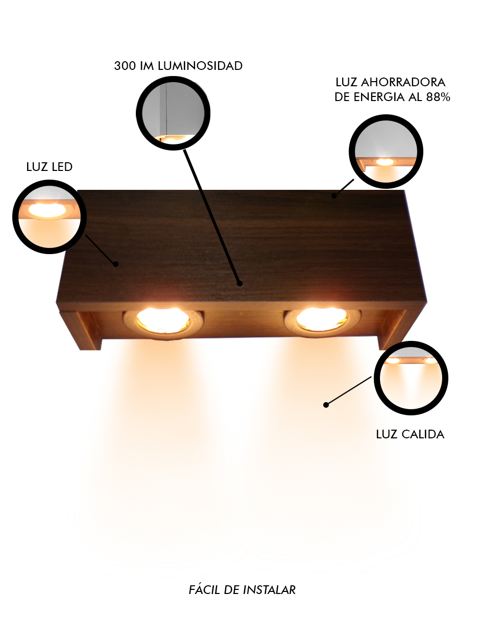 Foto 5 | Lámpara Para Interiores Con Cubre Foco Decorativo Nihal