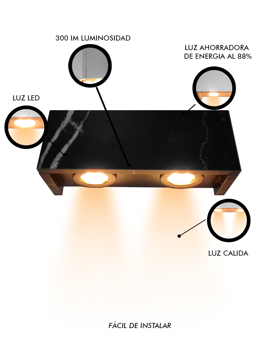 Foto 6 pulgar | Lámpara Para Interiores Con Cubre Foco Decorativo Nihal