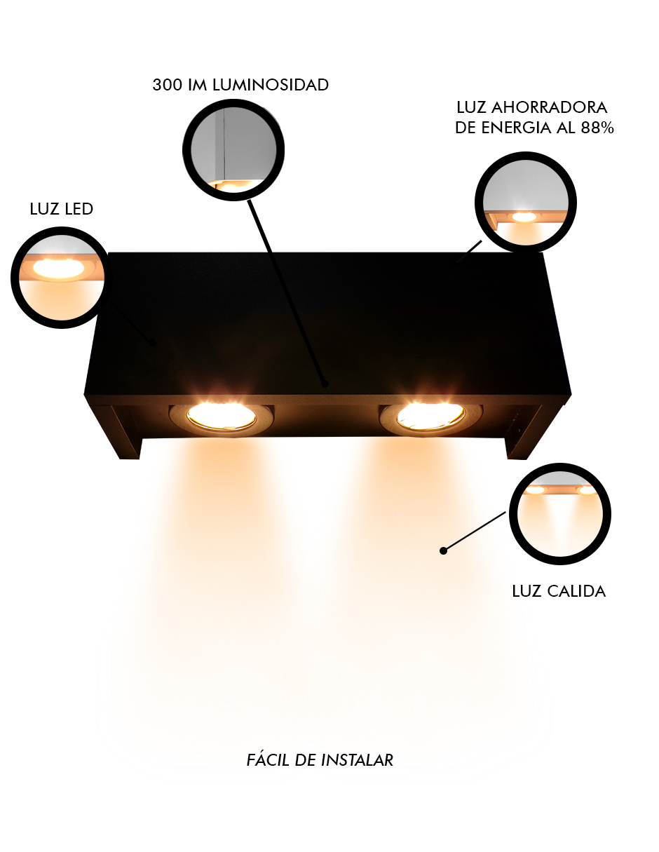 Foto 6 pulgar | Lámpara Para Interiores Con Cubre Foco Decorativo Nihal