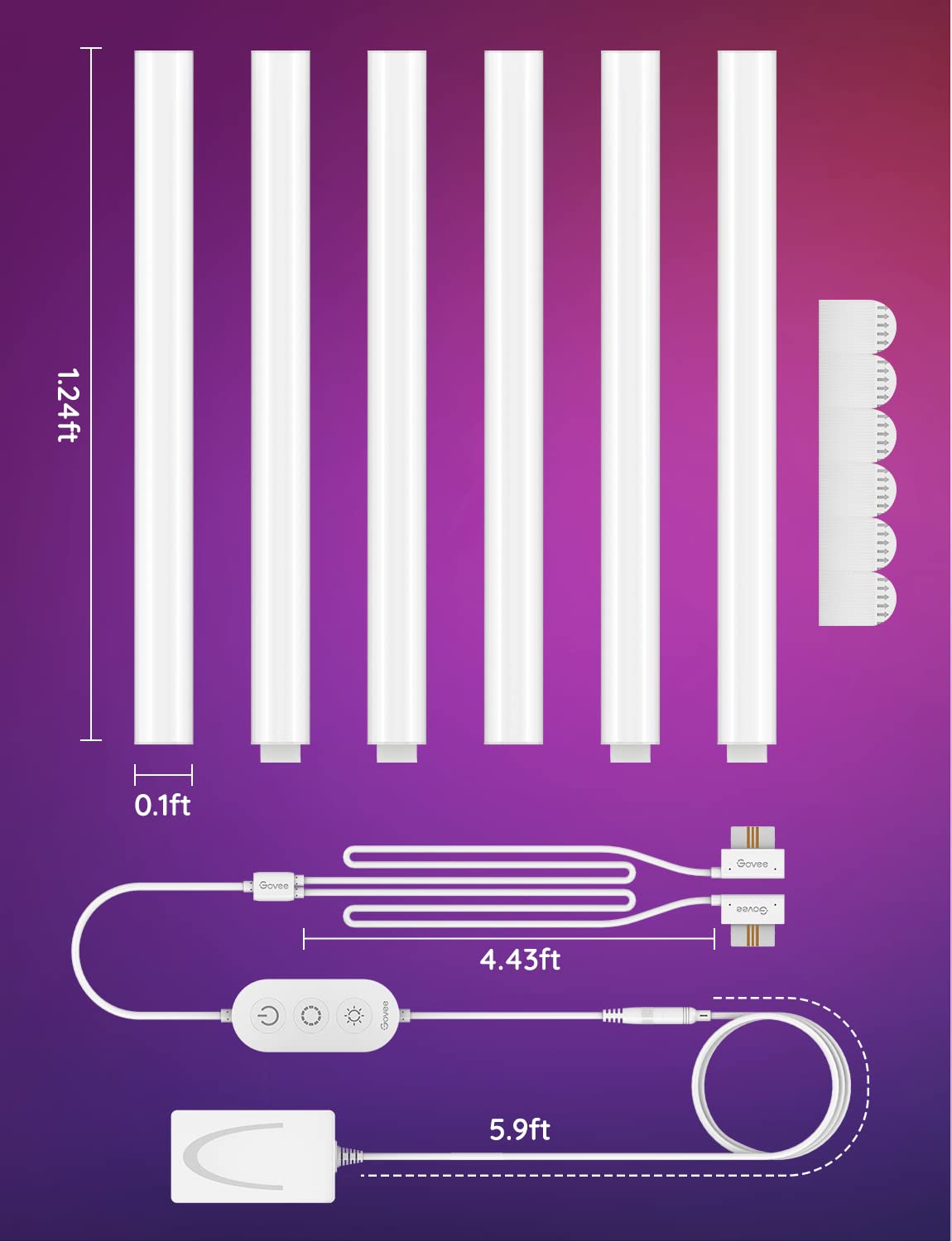 Foto 8 pulgar | Set De Luces De Pared Govee Glide Rgbic Led Smart Alexa Google 2 - Venta Internacional.