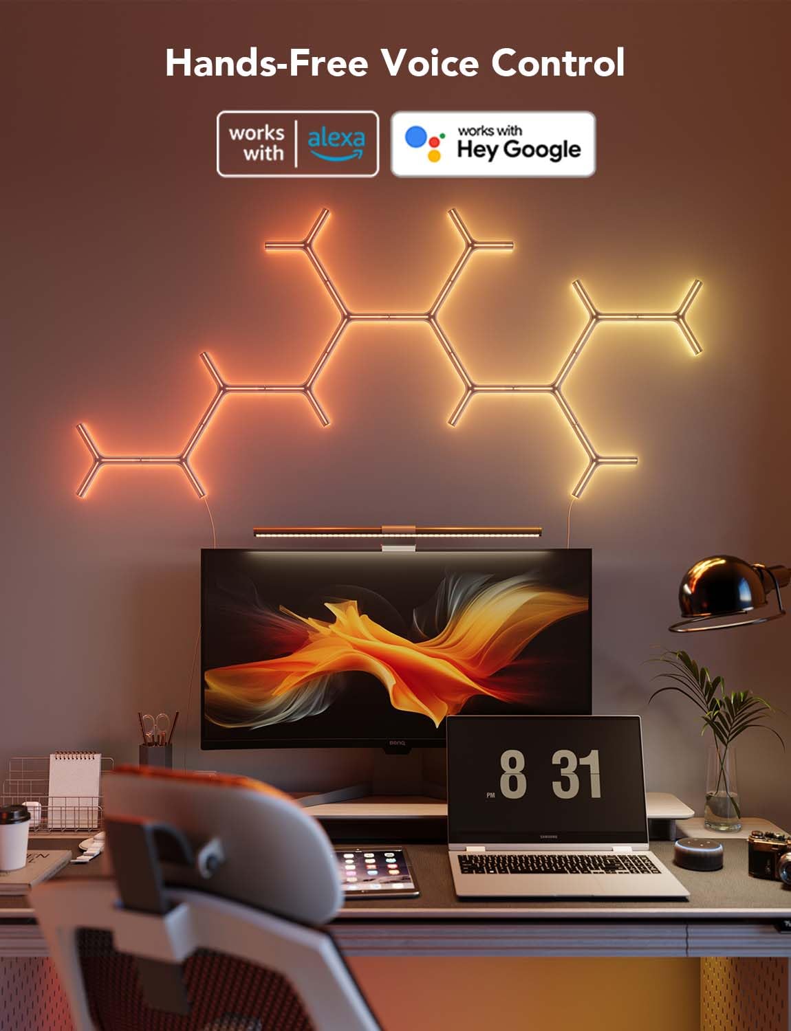 Foto 7 | Paquete De 7 Luces Led Para Juegos Govee Glide Y Rgbic Smart Wi-fi - Venta Internacional.