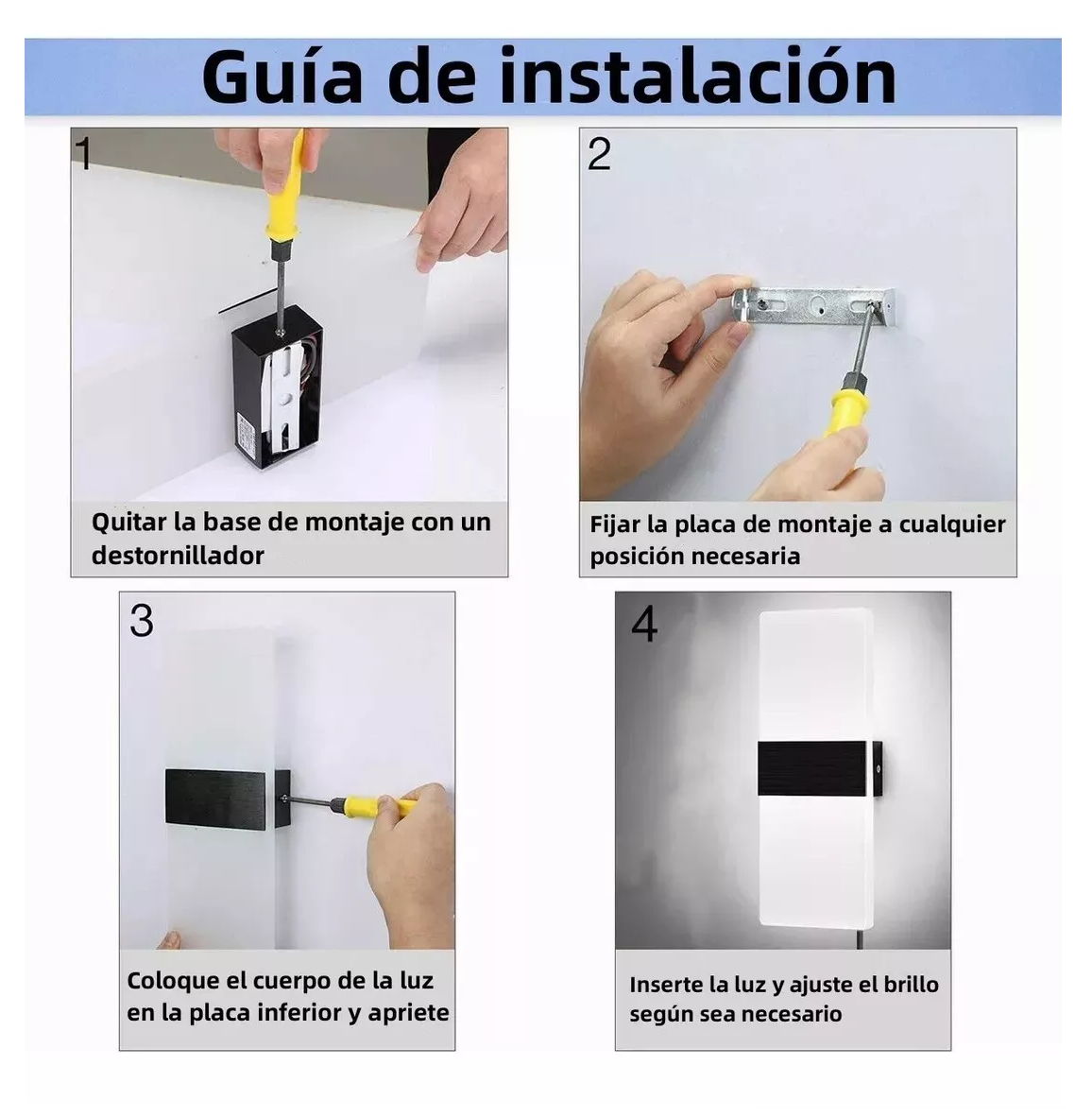 Foto 5 pulgar | Lámpara de Pared LED para Dormitorio de 8W con Diseño Moderno