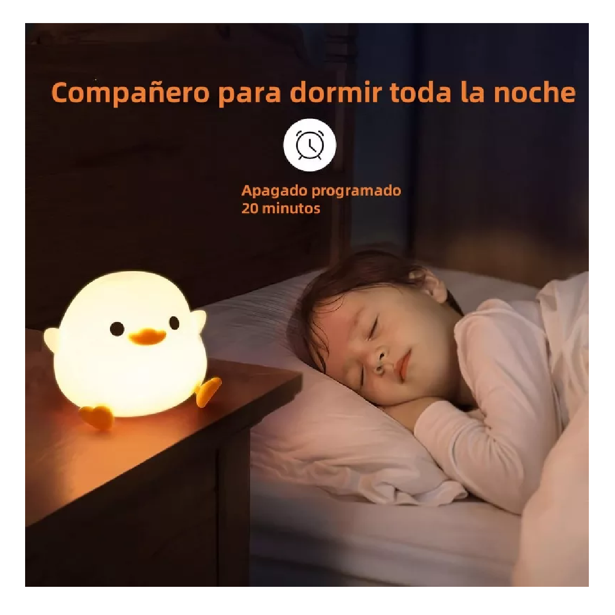 Foto 4 pulgar | 2 Luz Nocturna Infantil De Silicona Temporizada Pollito