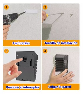 Foto 4 | Lámpara De Ambiente De Pared Solar Impermeable Al Aire Libre Negro