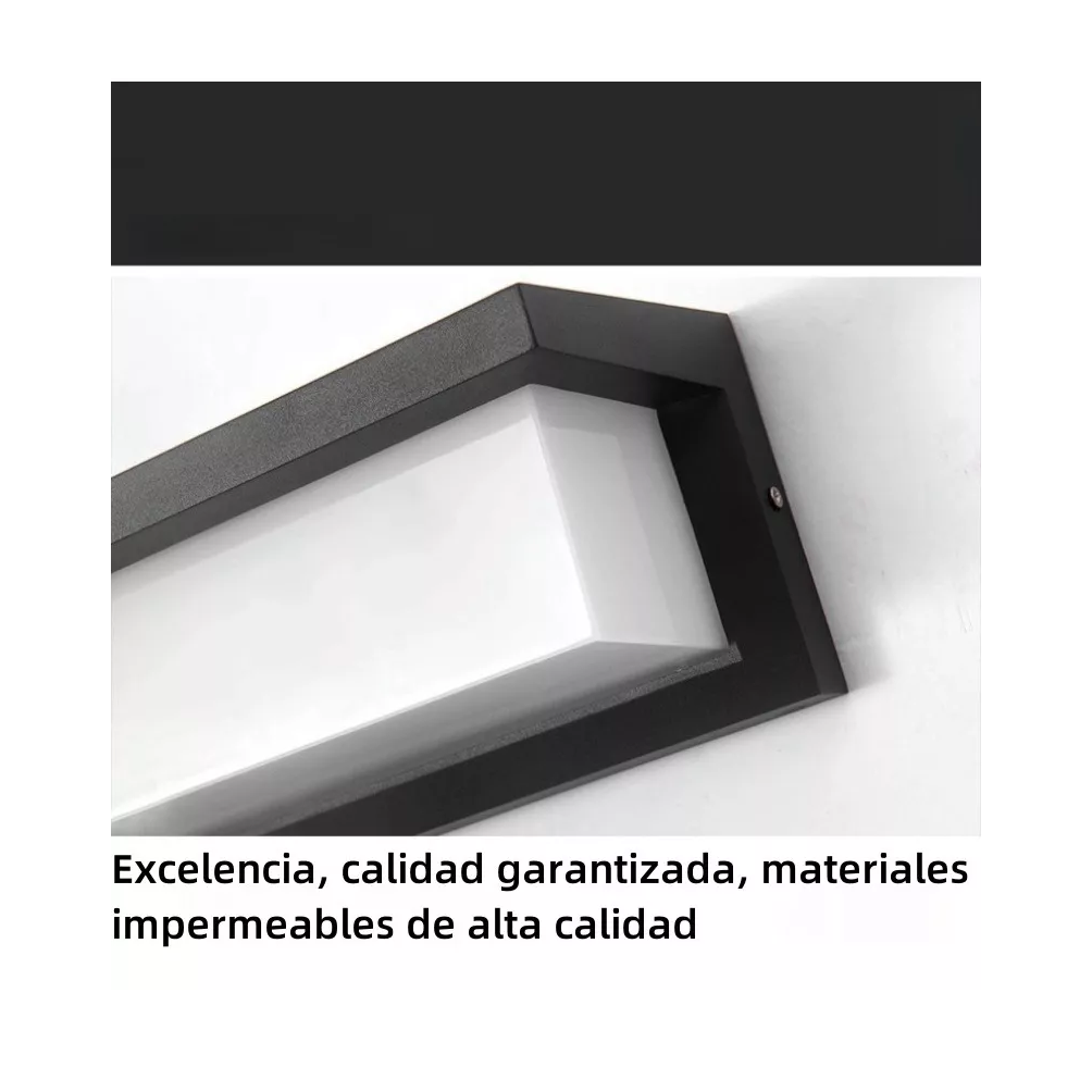 Foto 5 pulgar | Lámpara Led de Pared Exterior Moderna para Jardín Negro