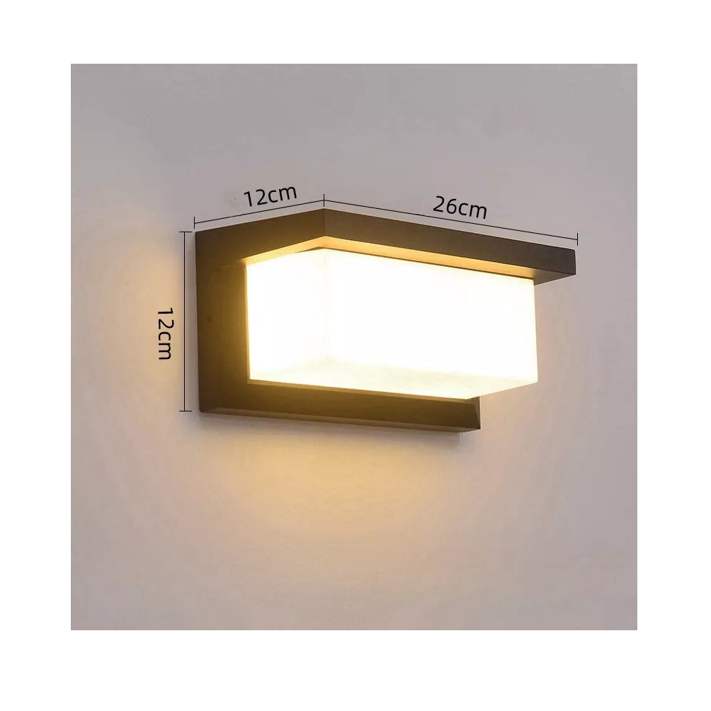 Foto 3 pulgar | Lámpara Led De Pared Exterior Moderna Para Jardín Con Luz Negro